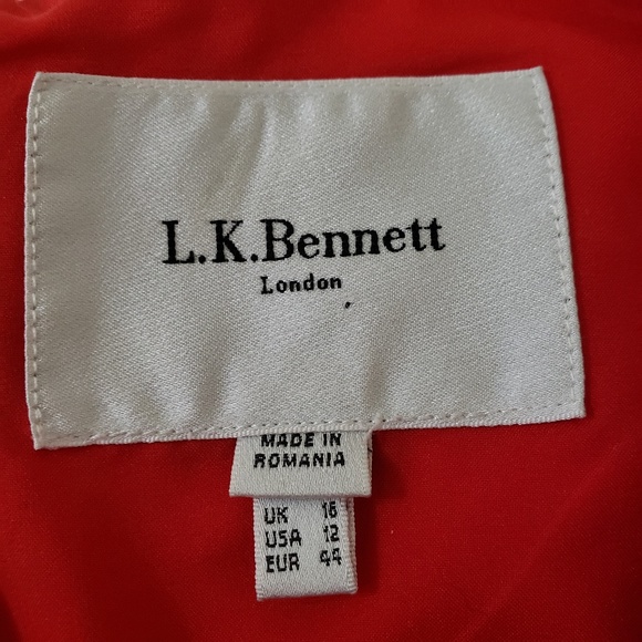 LK Bennett Cayla Cardinal Red Dress Kate Middleton - Picture 3 of 4